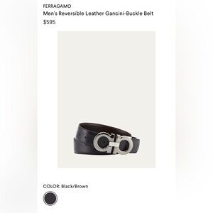 Salvarore Ferragamo Reversible Mens Belt